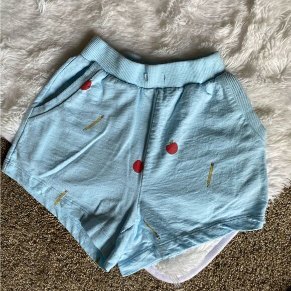 Callie Danielle Outfit Crew Neck Sweatshirt Shorts School Teacher Apple Pencils - Picture 4 of 14